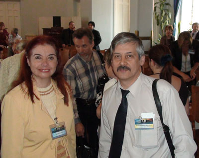 Dra. Selma e Alexei Kovanov, um dos organizadores do evento